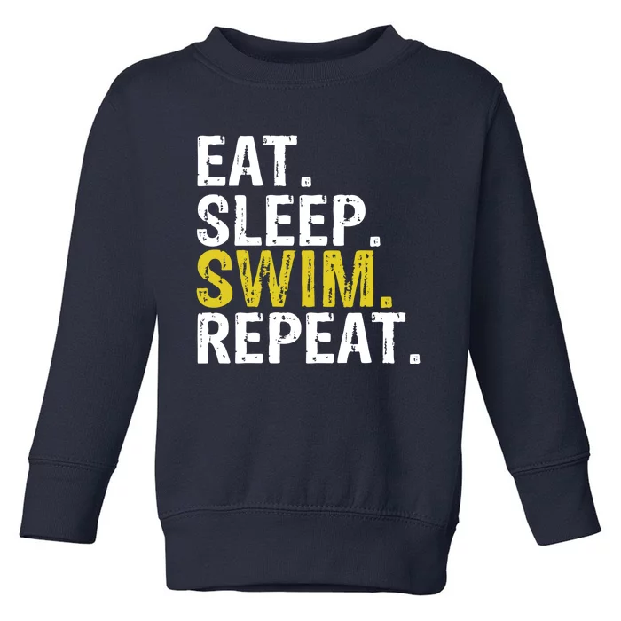 Eat Sleep Swim Repeat Gift Hoodie Toddler Sweatshirt