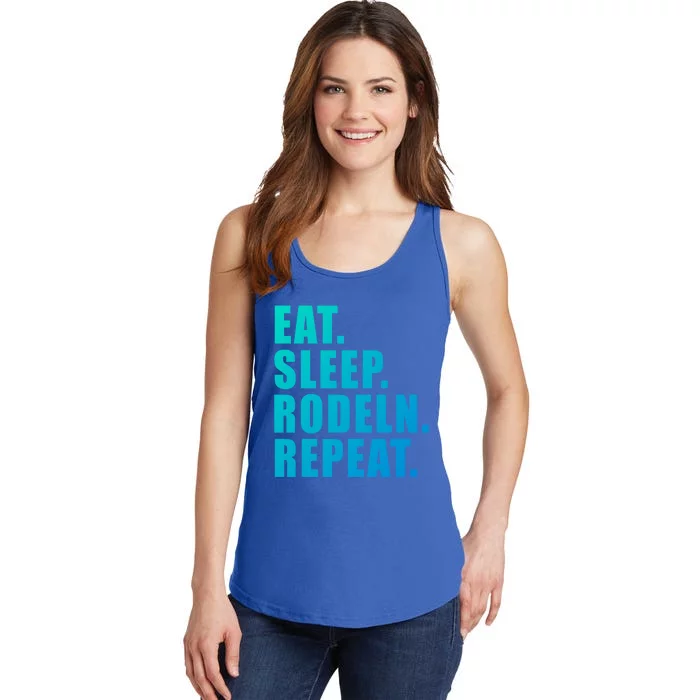 Eat Sleep Ski Repeat Snow Alpin Winter Funny Gift Ladies Essential Tank