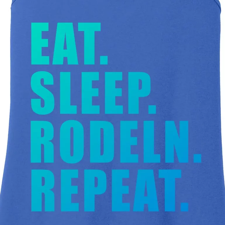 Eat Sleep Ski Repeat Snow Alpin Winter Funny Gift Ladies Essential Tank