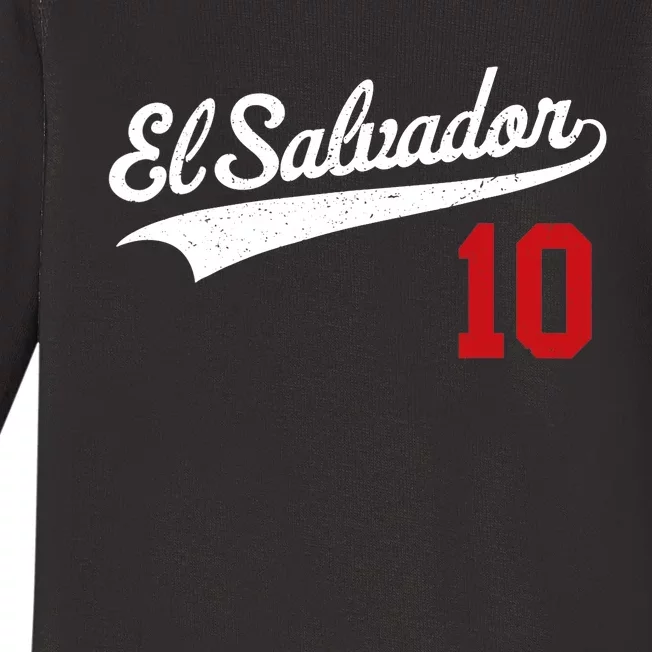 El Salvador Soccer Jersey Camiseta Baseball Beisbol Baby Long Sleeve Bodysuit