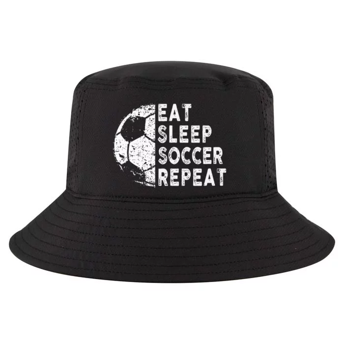 Eat Sleep Soccer Repeat Football Player Fan Funny Cool Comfort Performance Bucket Hat