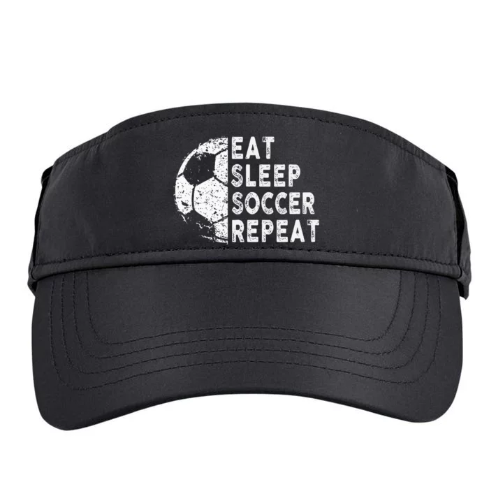 Eat Sleep Soccer Repeat Football Player Fan Funny Adult Drive Performance Visor