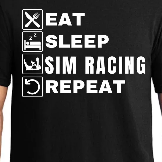 Eat Sleep Sim Racing Repeat Sim Racer Car Racing Sim Race Funny Gaming Esport Pajama Set