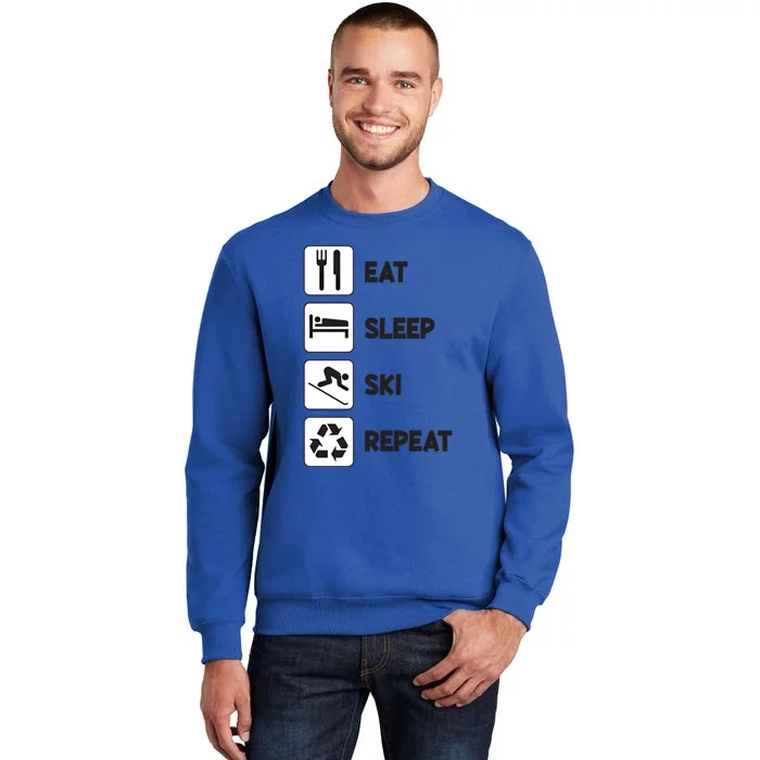 Eat Sleep Ski Repeat Snow Skiing Colorado Mountain Skier Tee Cute Gift Sweatshirt