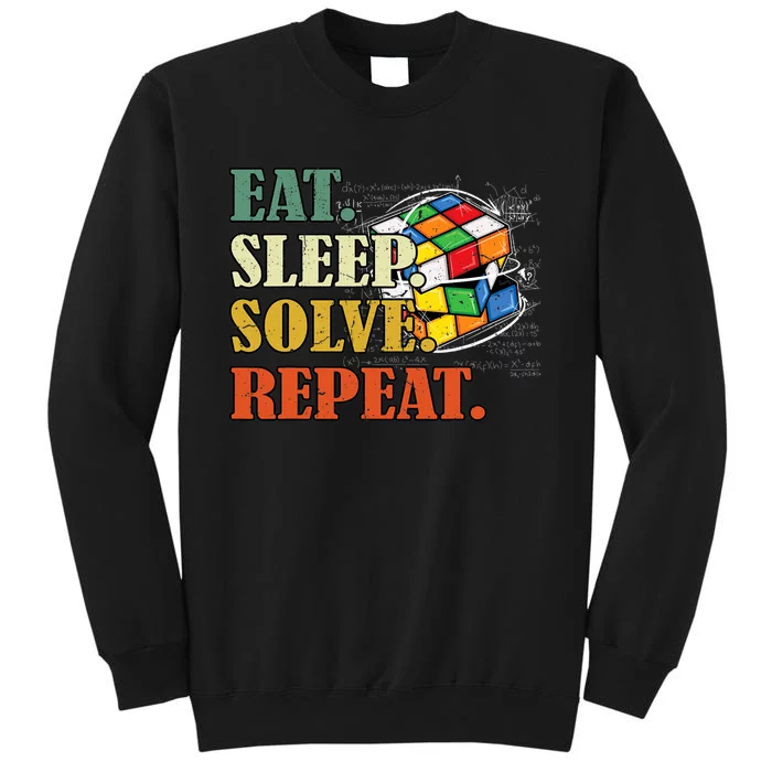 Eat Sleep Solve Repeat Math Speed Cubing Puzzle Lover Cube Sweatshirt