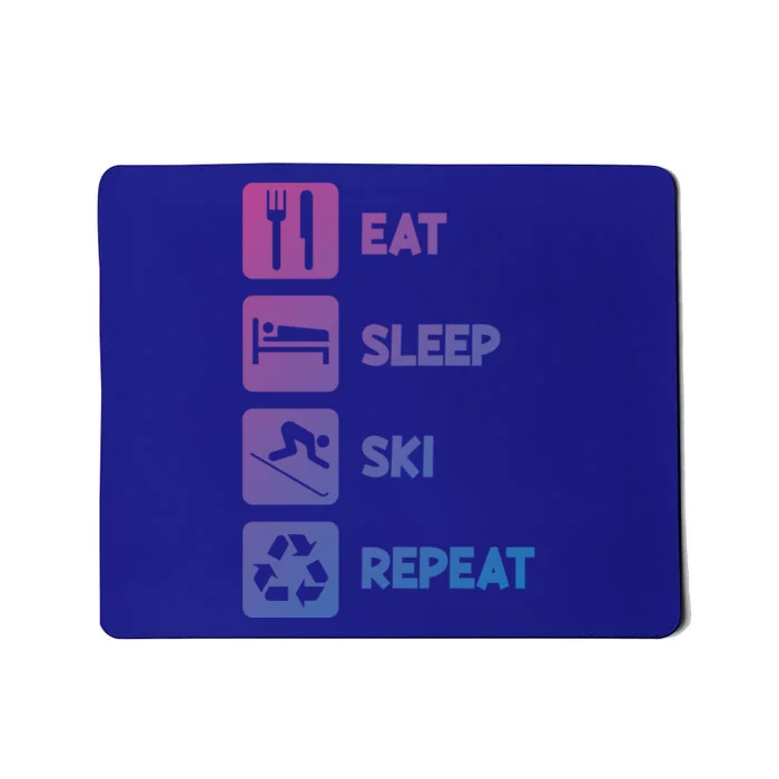 Eat Sleep Ski Repeat Snow Skiing Colorado Mountain Skier Tee Cool Gift Mousepad