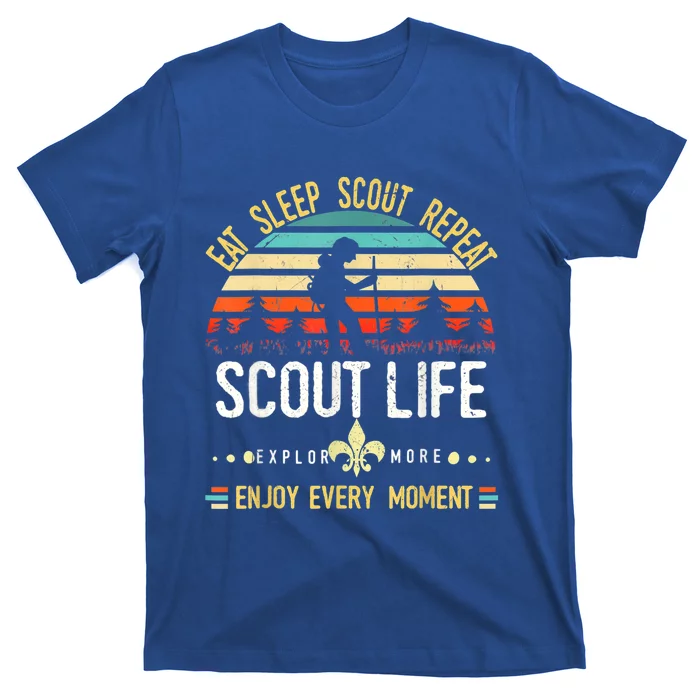 Eat Sleep Scout Repeat Vintage Scouting Scout Life T-Shirt