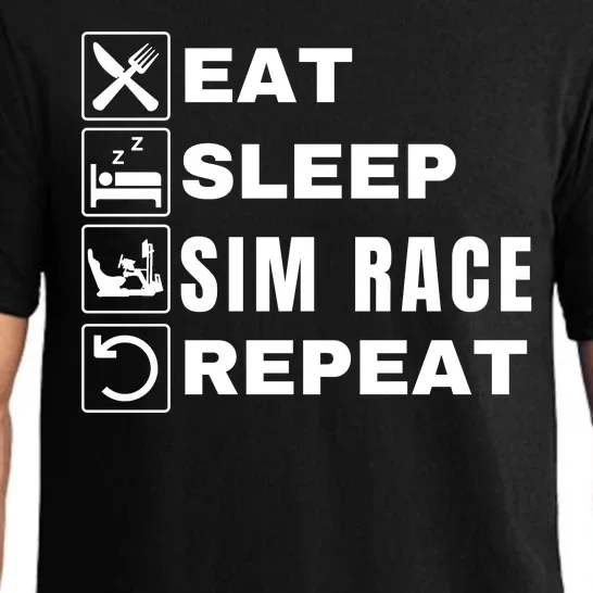 Eat Sleep Sim Race Repeat Sim Racer Car Racing Sim Racing Funny Gaming Esport Pajama Set