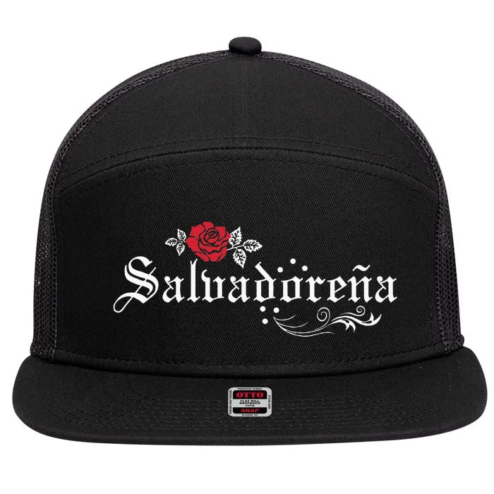 El Salvador SalvadoreñA 7 Panel Mesh Trucker Snapback Hat