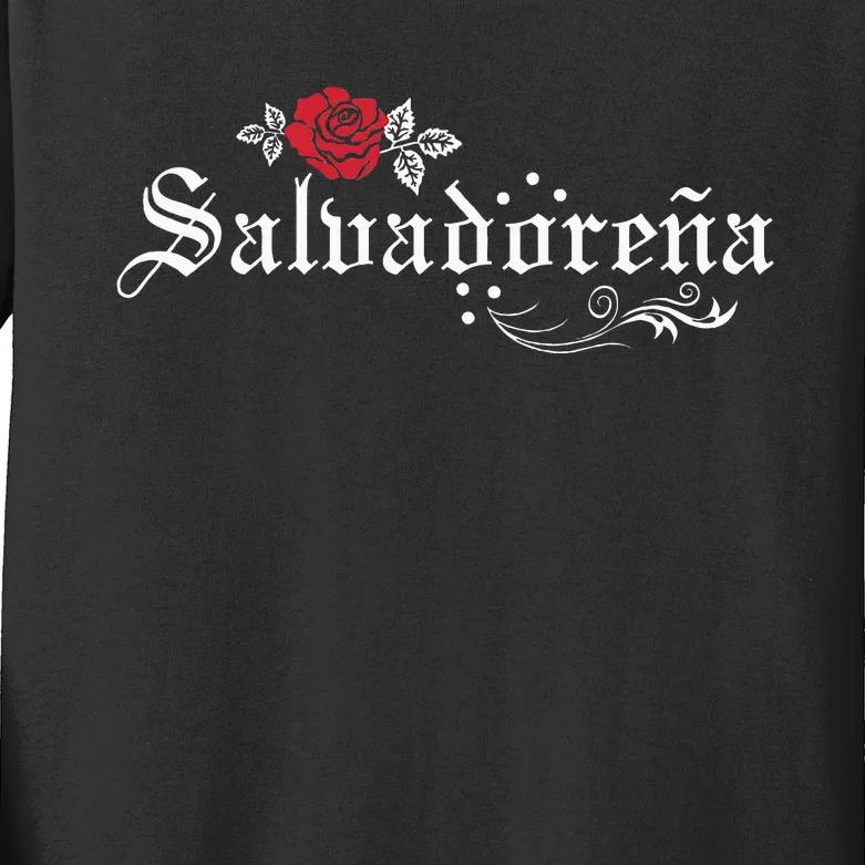 El Salvador SalvadoreñA Kids Long Sleeve Shirt