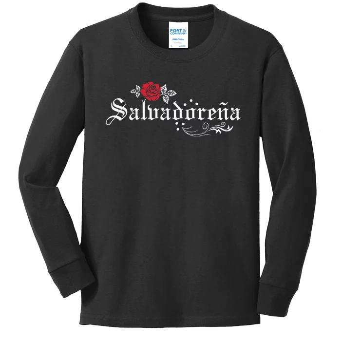 El Salvador SalvadoreñA Kids Long Sleeve Shirt