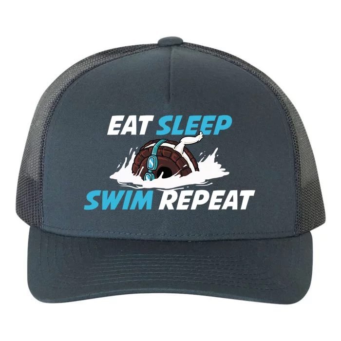 Eat Sleep Swim Repeat Gift Yupoong Adult 5-Panel Trucker Hat