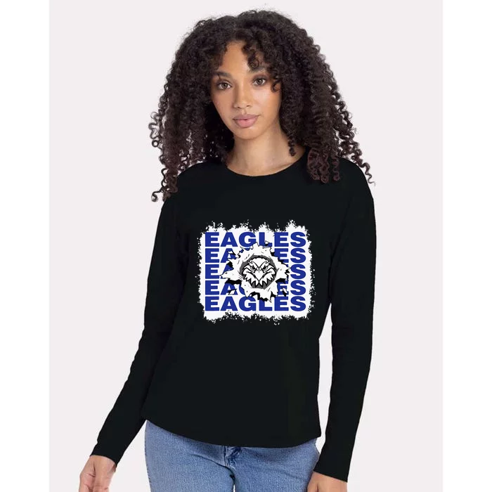 Eagles School Sports Fan Team Spirit Womens Cotton Relaxed Long Sleeve T-Shirt