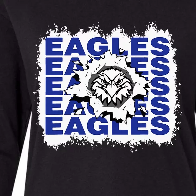 Eagles School Sports Fan Team Spirit Womens Cotton Relaxed Long Sleeve T-Shirt