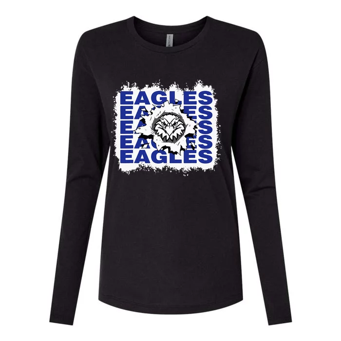 Eagles School Sports Fan Team Spirit Womens Cotton Relaxed Long Sleeve T-Shirt