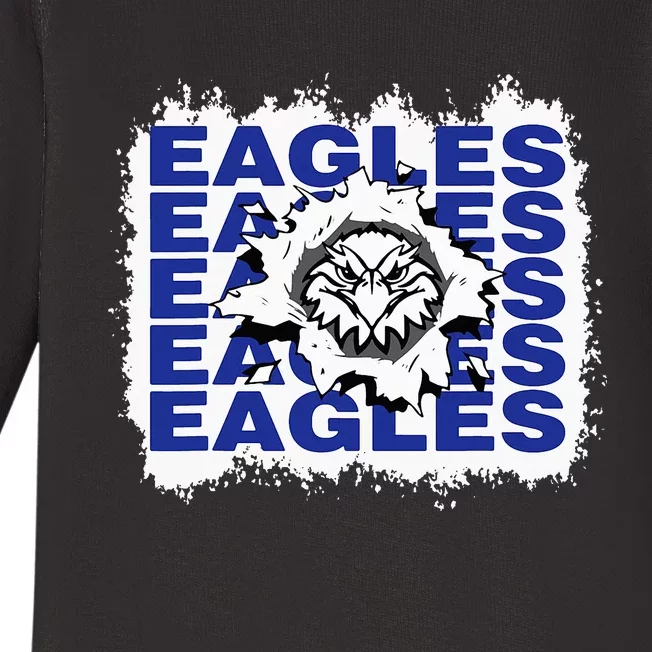 Eagles School Sports Fan Team Spirit Baby Long Sleeve Bodysuit