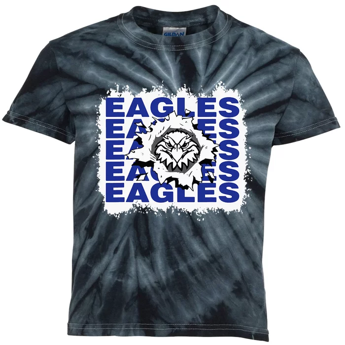 Eagles School Sports Fan Team Spirit Kids Tie-Dye T-Shirt