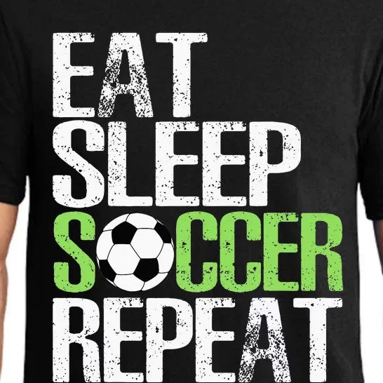 Eat Sleep Soccer Repeat Cool Sport Player Gift Pajama Set