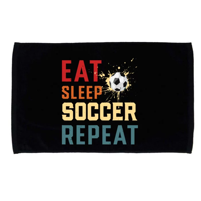 Eat Sleep Soccer Repeat Soccer Gifts For Boy Microfiber Hand Towel