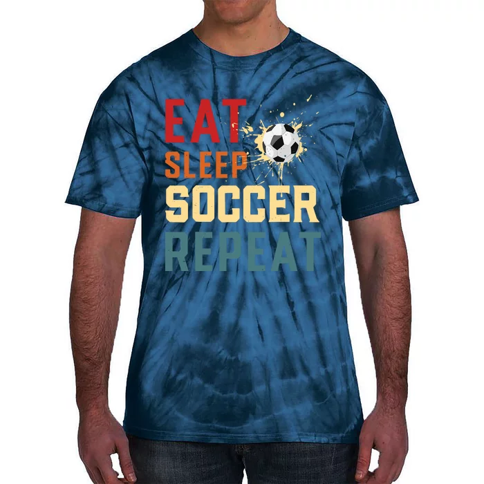 Eat Sleep Soccer Repeat Soccer Gifts For Boy Tie-Dye T-Shirt