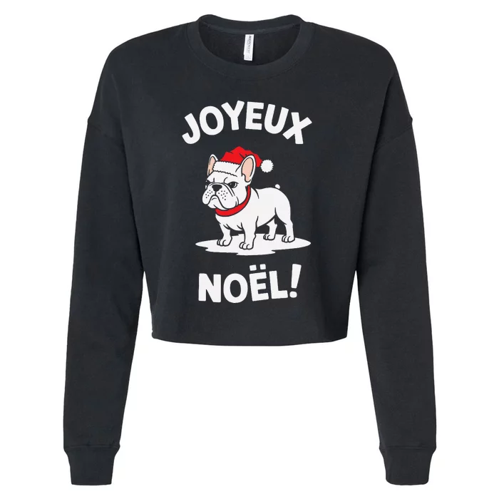 English Springer Spaniel Dog Joyeux NoëL Christmas Cropped Pullover Crew