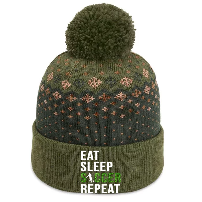 Eat Sleep Soccer Repeat Soccer Player Sport Teams Gift The Baniff Cuffed Pom Beanie