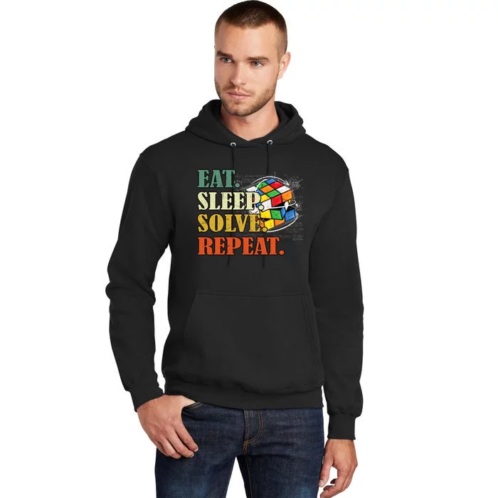 Eat Sleep Solve Repeat Math Speed Cubing Puzzle Lover Cube Tall Hoodie