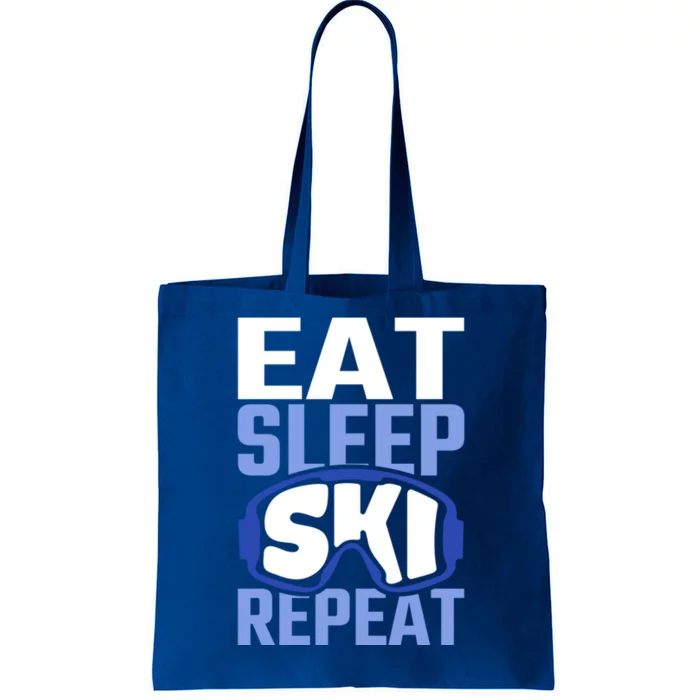 Eat Sleep Ski Repeat Ski Lover Gift Tote Bag