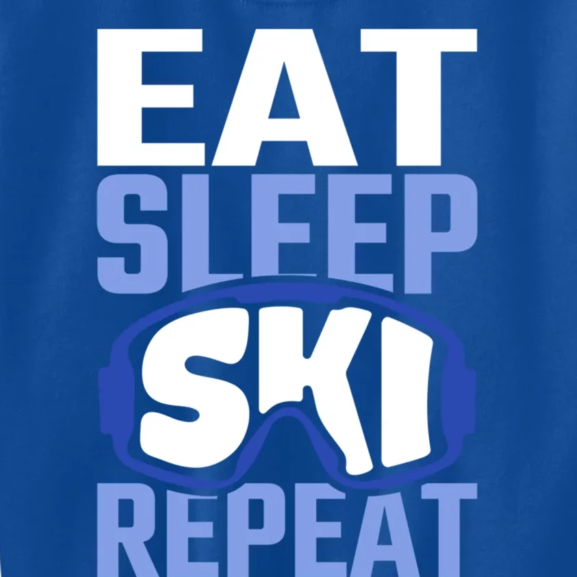 Eat Sleep Ski Repeat Ski Lover Gift Kids Sweatshirt