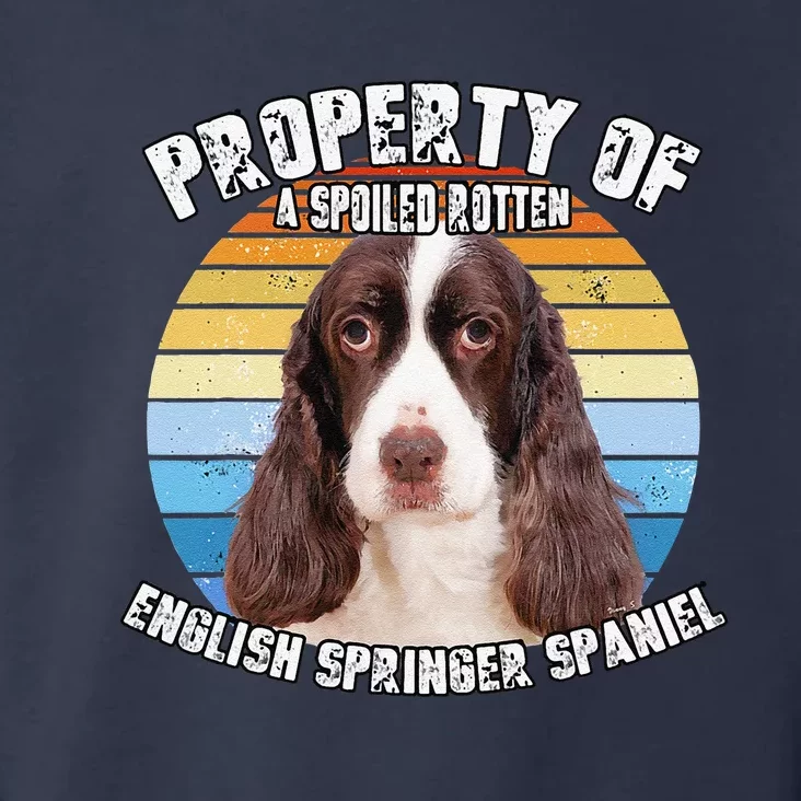 English Springer Spaniel Liver Retro Property Of Cute Dog Toddler Hoodie