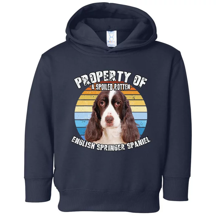 English Springer Spaniel Liver Retro Property Of Cute Dog Toddler Hoodie