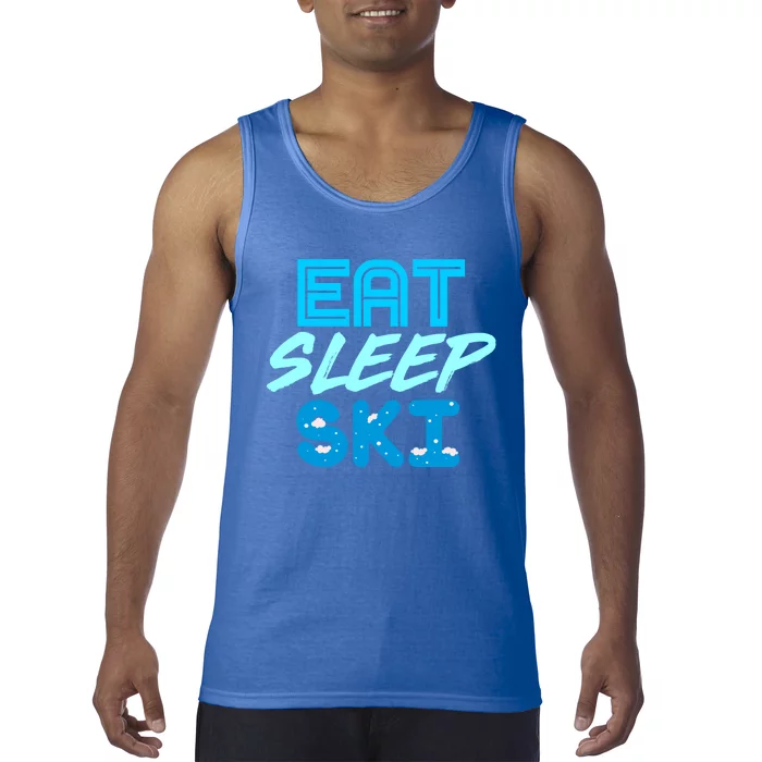 Eat Sleep Ski Funny Quote Skiing Gift Cute Gift Tank Top