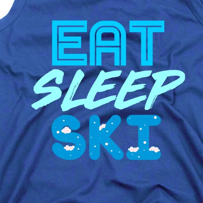 Eat Sleep Ski Funny Quote Skiing Gift Cute Gift Tank Top