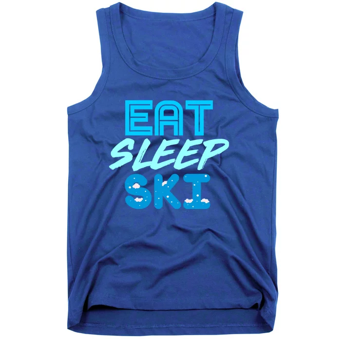 Eat Sleep Ski Funny Quote Skiing Gift Cute Gift Tank Top