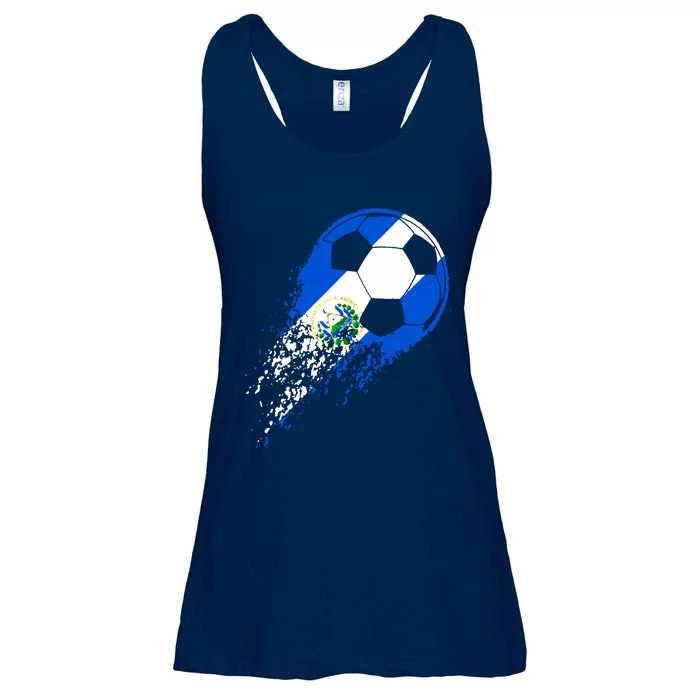 El Salvador Soccer Salvadorian Flag Pride Soccer Player Ladies Essential Flowy Tank