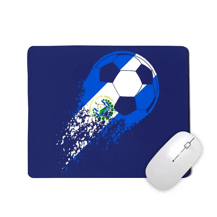 El Salvador Soccer Salvadorian Flag Pride Soccer Player Mousepad