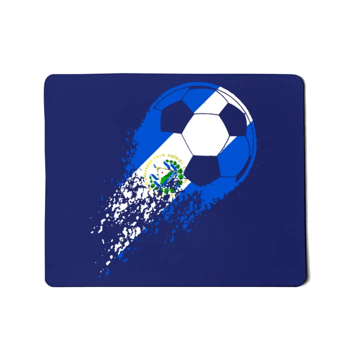 El Salvador Soccer Salvadorian Flag Pride Soccer Player Mousepad