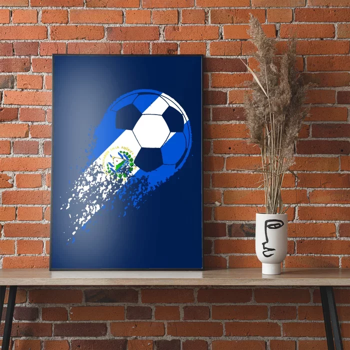 El Salvador Soccer Salvadorian Flag Pride Soccer Player Poster