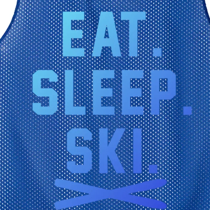 Eat Sleep Ski Skiing Winter Ski Lover Gift Mesh Reversible Basketball Jersey Tank