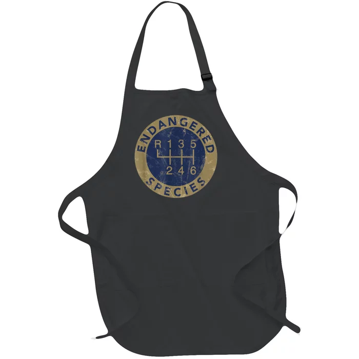 Endangered Species Stick Shift Manual Transmission Drivers Full-Length Apron With Pocket