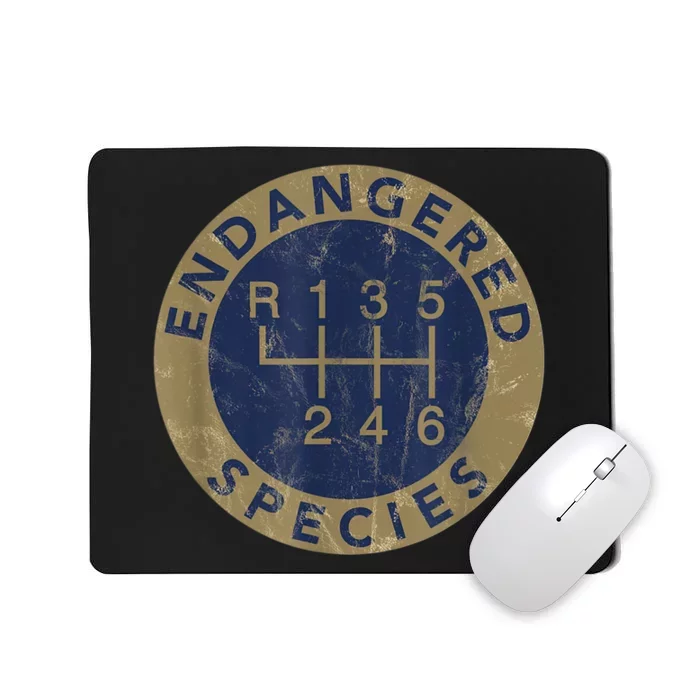 Endangered Species Stick Shift Manual Transmission Drivers Mousepad