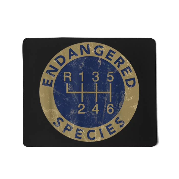 Endangered Species Stick Shift Manual Transmission Drivers Mousepad