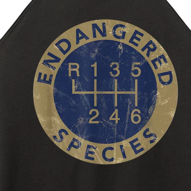 Endangered Species Stick Shift Manual Transmission Drivers Women’s Perfect Tri Rocker Tank