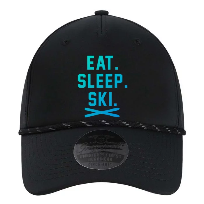 Eat Sleep Ski Skiing Winter Ski Lover Gift Performance The Dyno Cap