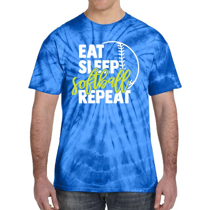 East Sleep Softball Repeagift Funny Gift Teen Great Gift Tie-Dye T-Shirt