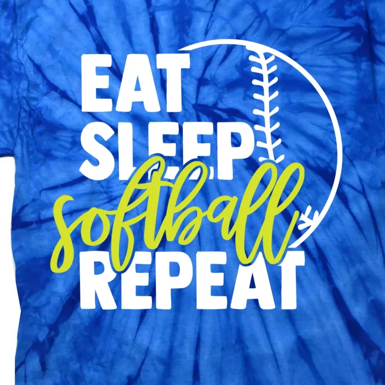 East Sleep Softball Repeagift Funny Gift Teen Great Gift Tie-Dye T-Shirt