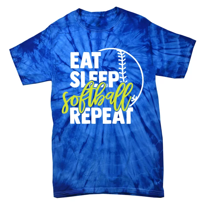 East Sleep Softball Repeagift Funny Gift Teen Great Gift Tie-Dye T-Shirt