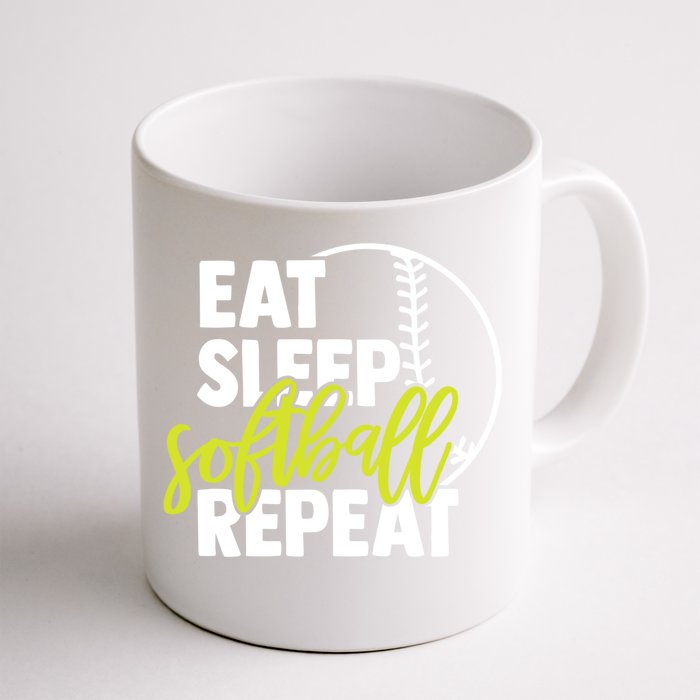 East Sleep Softball Repeagift Funny Gift Teen Great Gift Front & Back Coffee Mug