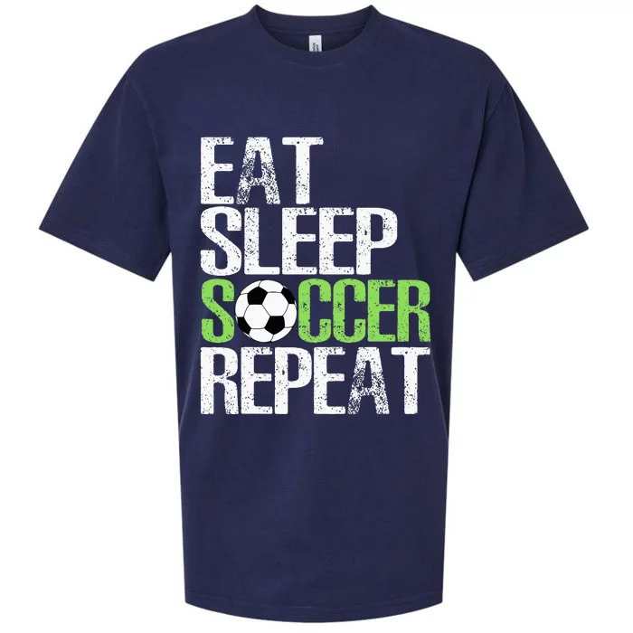 Eat Sleep Soccer Repeat Cool Sport Player Gift Sueded Cloud Jersey T-Shirt