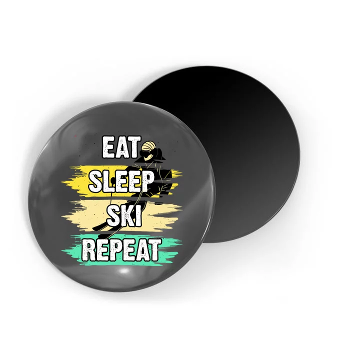 Eat Sleep Ski Repeat Magnet